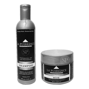 Kit Shampoo y Mascara Matizador Black Platinum La Puissance