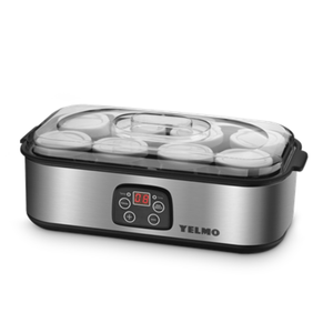Yogurtera Yelmo  Color Acero YG1708 8 jarros con Temporizador 30 W
