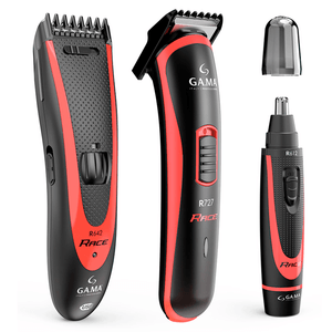 Combo Ga.ma R649 Race Corta Pelo + Trimmer + Nose Trimmer