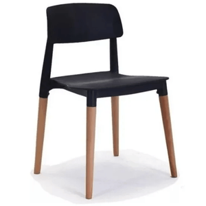 SILLA MADERA-POLIMERO MILAN NEGRA