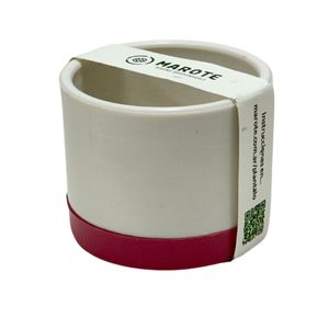 Maceta Petisa Blanca con papel plantable Marote