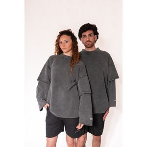 Buzo doble manga stone wash