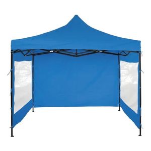 Gazebo Avelino 3x3 Paredes Plegable Con Paredes Azul Lh