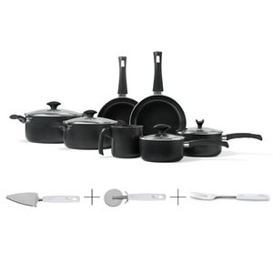 Batería de Cocina Brinox Masala 11 Piezas + 3 Utensilios Negro LBRIN00614