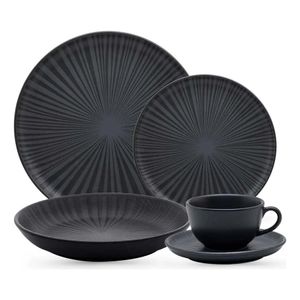 Juego De Vajilla Platos Tazas Flat Onix Oxford X20