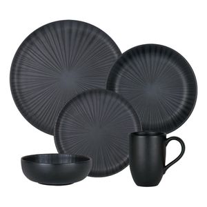 Juego De Vajilla Platos Bowls Mugs Flat Onix Oxford X20