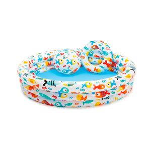 Pileta Inflable Infantil Intex Fishbowl Set 248 Lt 132 x 28 cm 19619/4