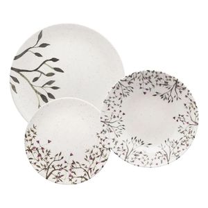 Juego De Vajilla Platos Unni Lilac Oxford 18 Piezas