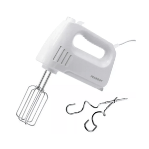 Batidora De Mano Peabody Blanca Con Base Porta Accesorios 300W