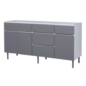 BAJO MESADA RICCHEZZE LIVORNO 160 CM GRIS POLAR