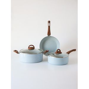 Batería de Cocina Jena 3 Piezas Antiadherente Apta Inducción