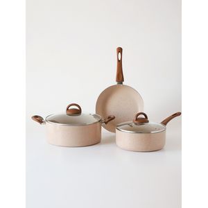 Batería de Cocina Jena 3 Piezas Antiadherente Apta Inducción
