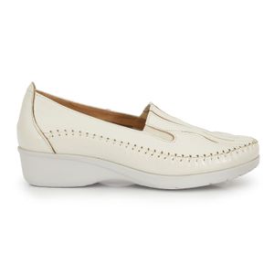 MOCASIN MASCARDI NATURAL ZAPATOS MUJER CONFORT CUERO