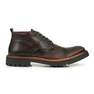 BOTA LEONE CHOCOLATE BORCEGOS CUERO HOMBRE ZAPATOS