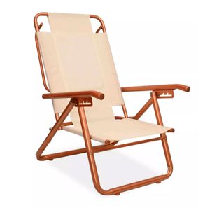 Reposera Sillon Reforzada Descansar 80053 Aluminio Hasta 130kg 5 Pos.