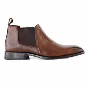 BOTA ALAGON MARRON BOTINETAS CUERO ZAPATOS HOMBRE