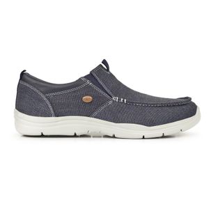 ALPARGATA BANJUL AZUL CUERO HOMBRE MOCASINES ZAPATOS