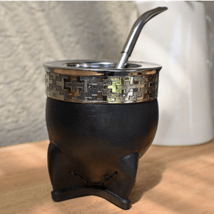 Set Bombilla + Mate Imperial Acero Guarda Pampa