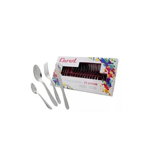 Juego Cubiertos  24 Piezas ACERO INOX En Cubiertera Carol ( 15024)
