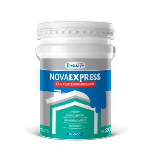 Pintura látex nova de interior y exterior blanco mate antimoho 20 L Nova Express