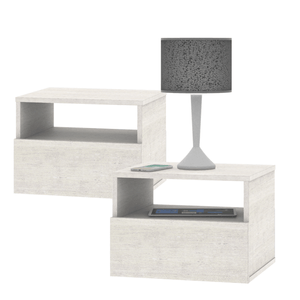 Combo x2 Mesa de luz flotante con cajon Venezia MLF040-VN