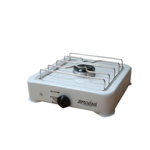 Anafe a Gas 1 Hornalla Brogas 8100BA Gas Envasado Blanca