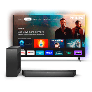 Google TV Philips 4K 65" Ambilight + Barra de sonido Fidelio