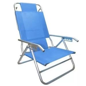 Reposera playera de aluminio color azul Descansar 80012
