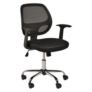 Silla de escritorio negra regulable Just Home Collection