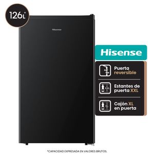 Heladera Bajo Mesada 126 Litros Negra Hisense HRBF125B