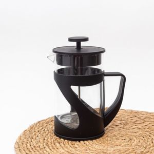 CAFETERA CON EMBOLO PLASTICO NEGRA 1 L ETXE (YI-32)