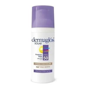 Dermaglos Protector Solar Facial Fps 50 Color Tono Medio 50g