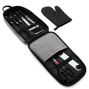 SET BBQ FUEGO ZECAT - UTENSILIOS PARA ASADOS (5274)