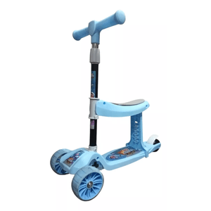 Monopatin 2 En 1 Asiento Luces Plegable Infantil Andarin 12209 Sebigus