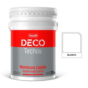 Membrana Liquida Impermeabilizante Deco Techos Tersuave 20 Lts