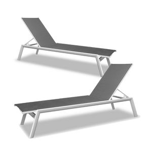 Set de 2 Reposeras de Aluminio pintado Formia