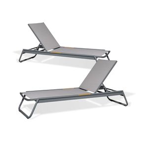 Set de 2 Reposeras de Aluminio Cannes