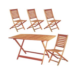 Juego de Comedor de 4 Sillas Amancay + Mesa Tucán