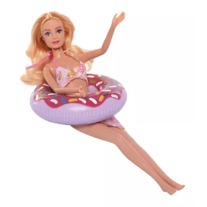 Muñeca Paloma Fiesta En La Piscina El Duende Azul 7739 Fibro