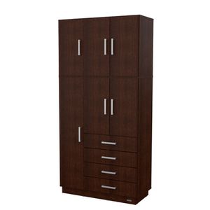 Placard Ropero 6 Puertas 4 Cajones Con Baulera Dakar Wengue Mosconi