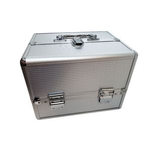Maletín Portacosméticos De Aluminio Con 4 Bandejas