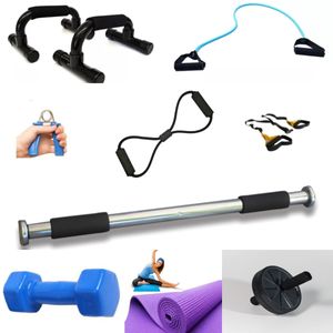 Kit de Entrenamiento en Casa Banda Tensión Media - Mancuernas 2kg