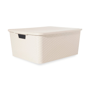 Canasto Tecson Lectra Cajon Organizador Rattan Blanco