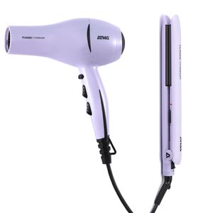Secador + Planchita de Pelo Atma CK4020 Titanium Beauty