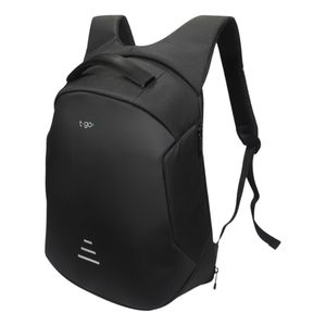 Mochila impermeable con Frente Rígido porta notebook T-GO Color Negro