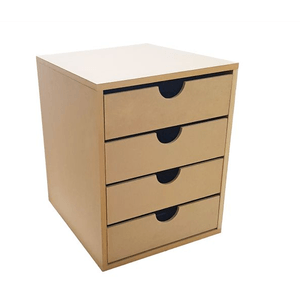 Mesa De Luz/cajonera De 4 Mdf Interior Placard