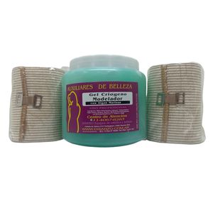Kit Reductor Gel Criogeno Modelador con algas marinas Y Vendas Frias