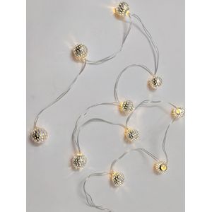 Guirnalda 10 Luces Esferas Metal