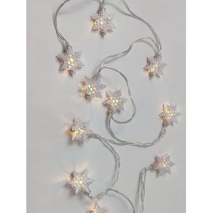 Guirnalda 10 Luces Estrellas Metal Blanco