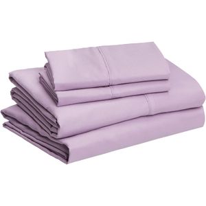Juego De Sabanas Pierre Cardin 2 1/2 Plazas 144 Hilos Lisas Lila